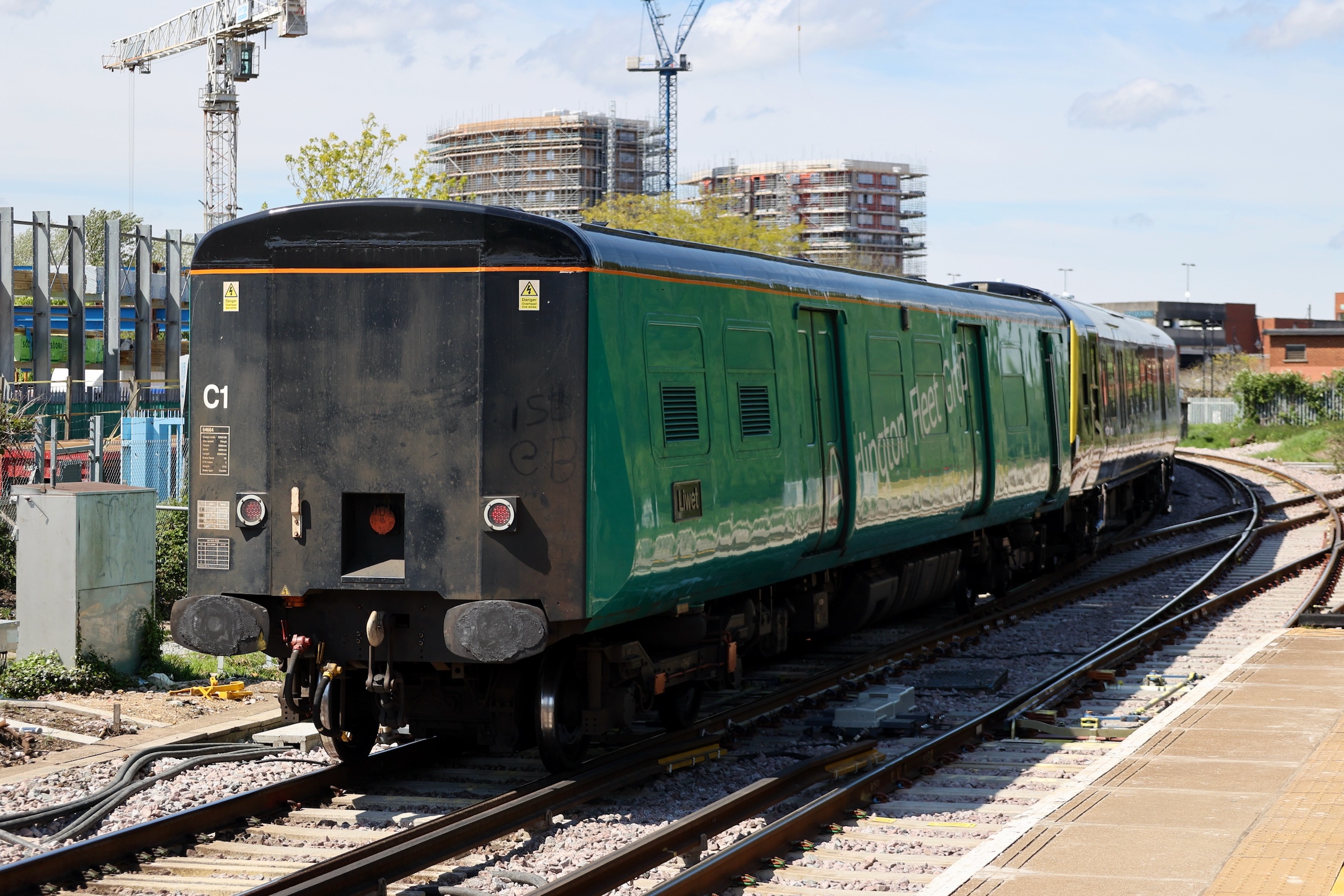 Arlington Fleet Services Class 508 barrier coach 64664 trailing
