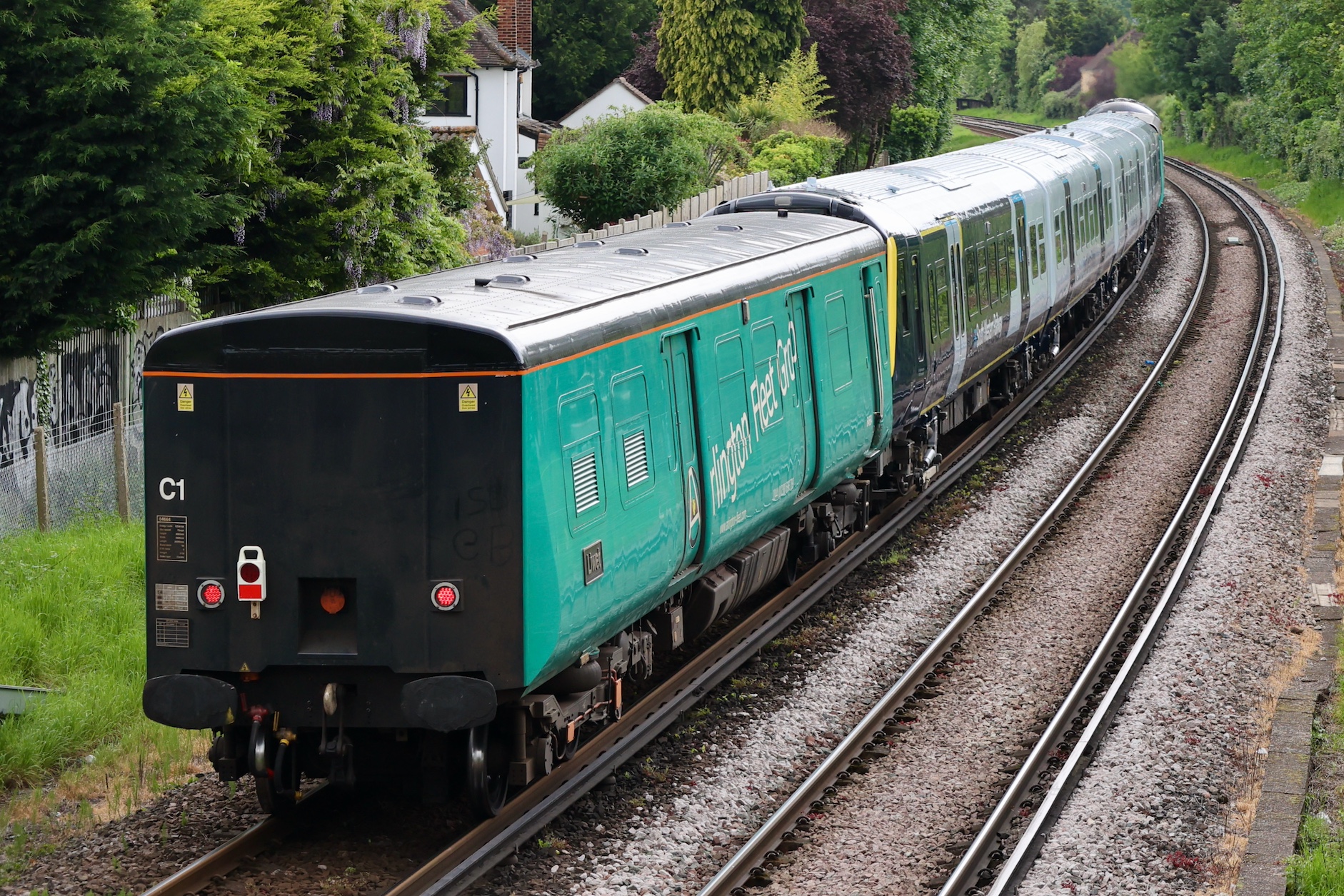 Arlington Fleet Services Class 508 barrier coach 64664 trailing