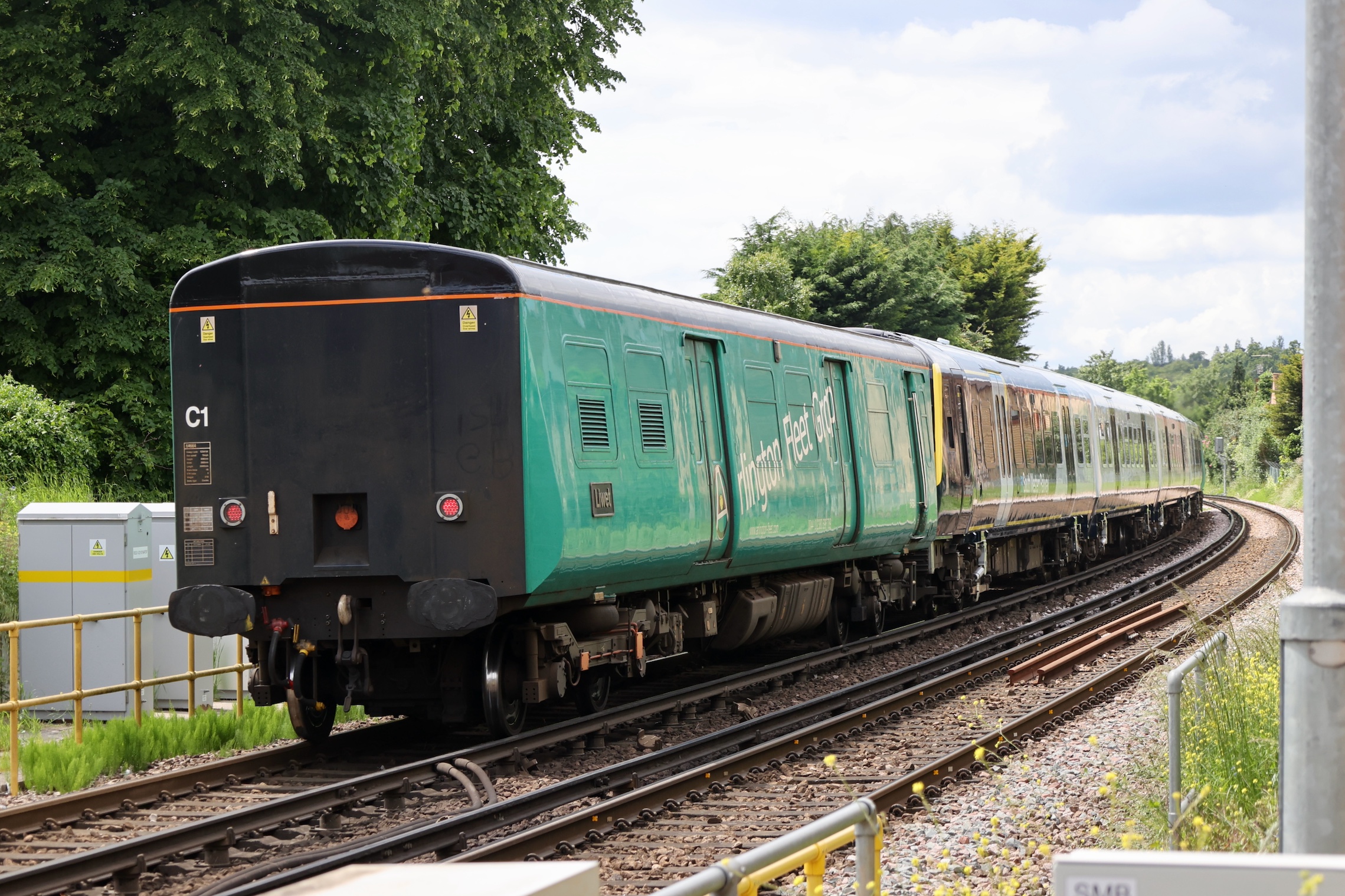 Arlington Fleet Services Class 508 barrier coach 64664 trailing