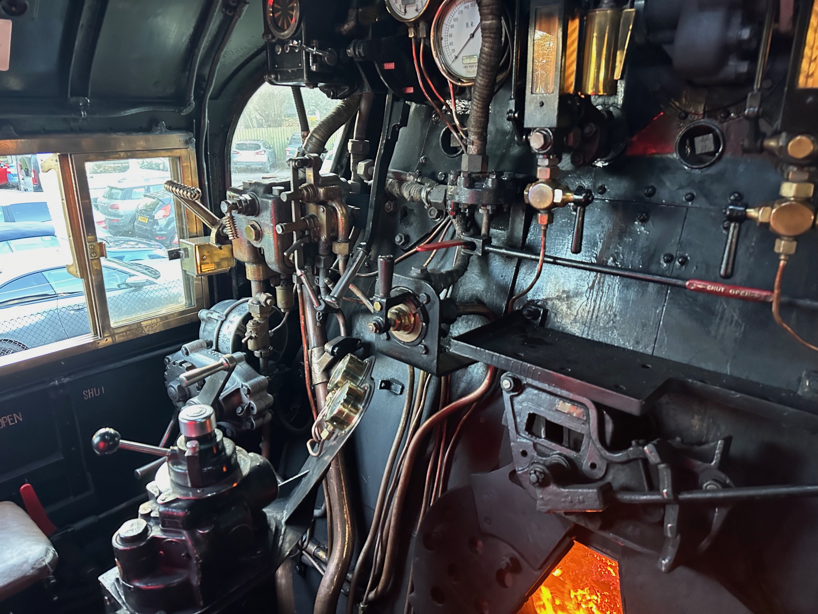 Another view of the driver's controls.